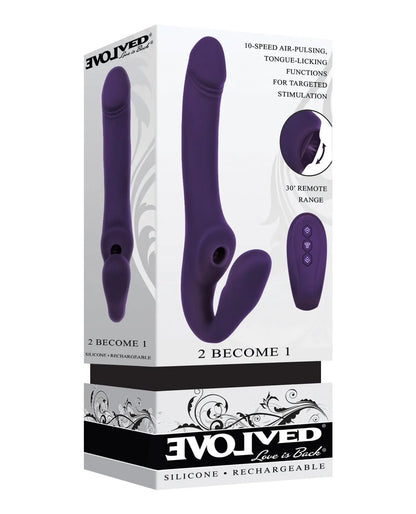 Evolved 2 Become 1 Strapless Strap On - Purple Evolved Novelties INC