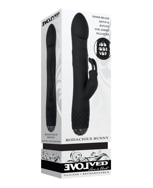 Evolved Rabbit Vibrator | Bodacious Bunny G Spot Vibrator | Rotating Black Clit Vibrator | Best Vibrator for Women Evolved Novelties INC
