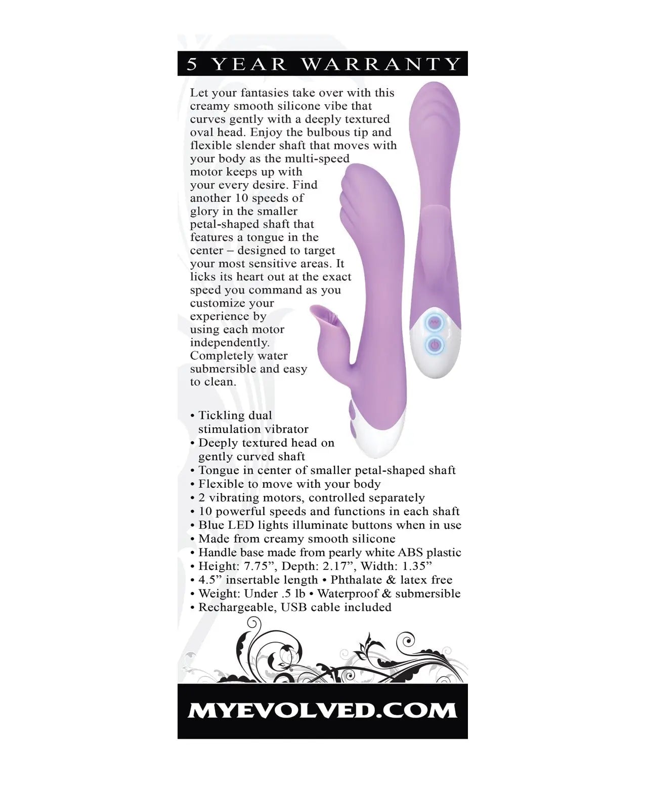 Evolved Pleasing Petal Vibe - Purple Evolved Novelties INC