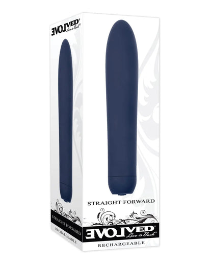 Evolved Straight Forward Vibrator - Blue Evolved Novelties INC