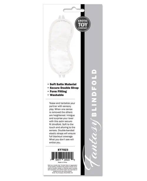 Erotic Toy Company Satin Fantasy Blindfold - White Erotic Toy Company