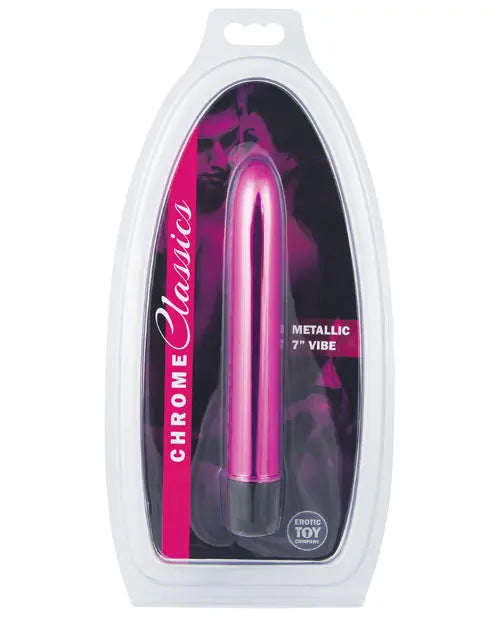 Erotic Toy Company Chrome Classics 7" Vibe - Pink Erotic Toy Company