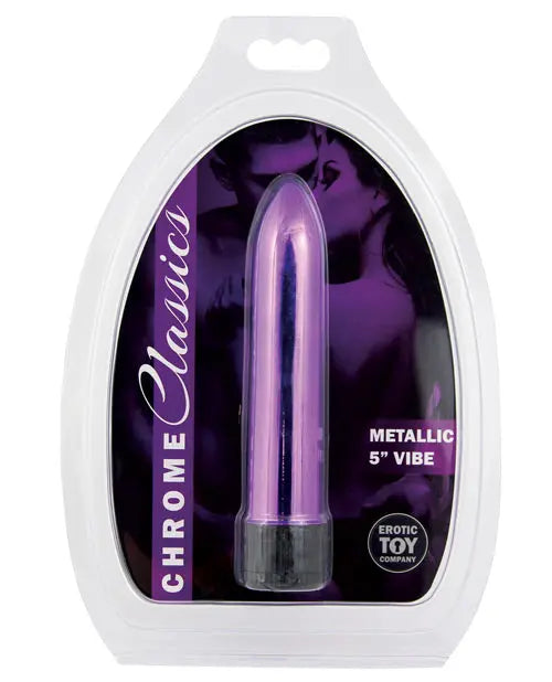 Erotic Toy Company Chrome Classics  5" Vibe - Purple Erotic Toy Company