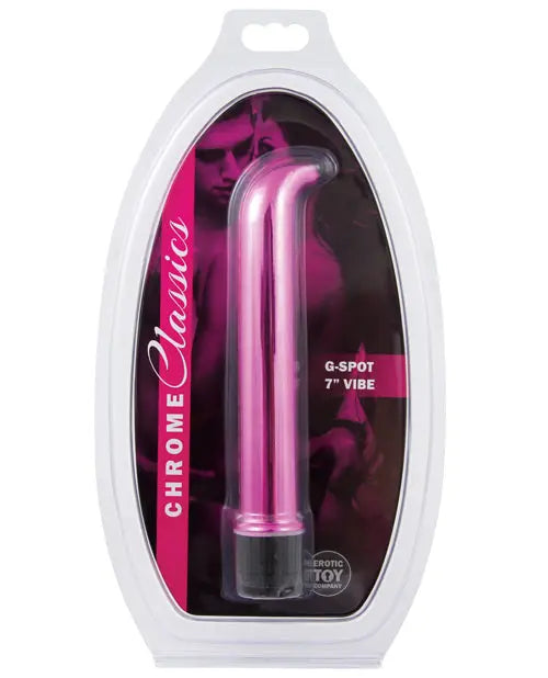Erotic Toy Company Chrome Classics 7" G Spot Vibe - Pink Erotic Toy Company