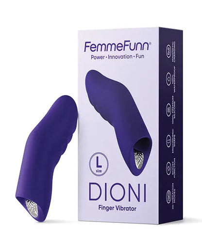 Femme Funn Finger Vibrator | Dioni Wearable Best Vibrator for Women | 20-Mode Large Dark Purple Vvole