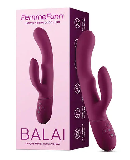 Femme Funn G Spot Vibrator | Balai Side to Side Swaying Rabbit Vibrator | 12-Mode Fuchsia Clit Vibrator Vvole