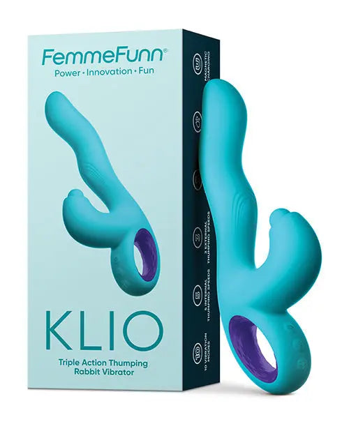 Femme Funn G Spot Vibrator | Klio Triple Action Rabbit Vibrator | Turquoise Clit Vibrator | Best Vibrator for Women Vvole
