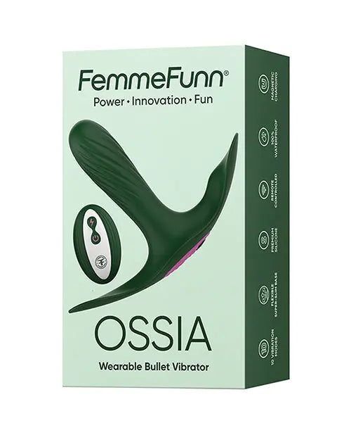 Femme Funn Remote Control Vibrator | Ossia Wearable Bullet Vibrator | Dark Green Small Vibrator Vvole
