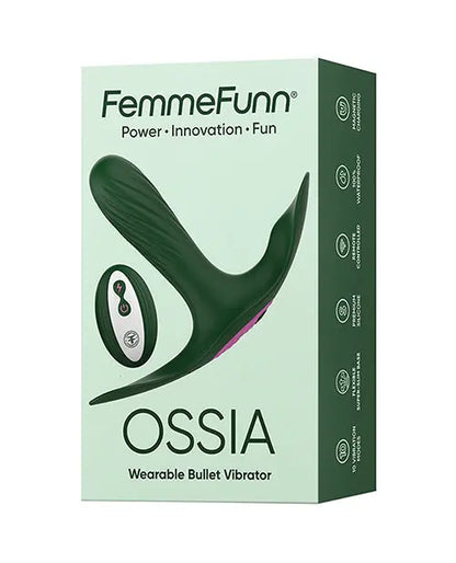 Femme Funn Remote Control Vibrator | Ossia Wearable Bullet Vibrator | Dark Green Small Vibrator Vvole