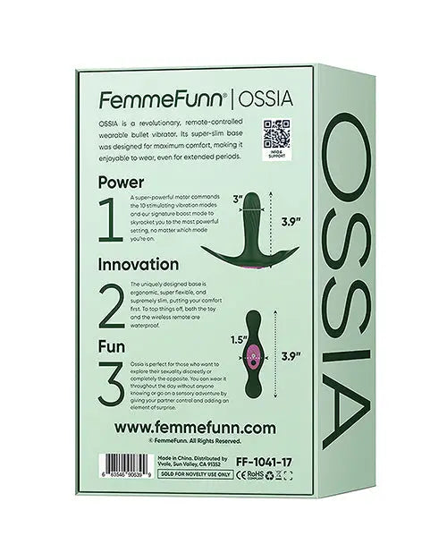 Femme Funn Remote Control Vibrator | Ossia Wearable Bullet Vibrator | Dark Green Small Vibrator Vvole