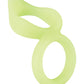 Forto F-88 Double Ring Liquid Silicone Cock Ring - Glow in the Dark