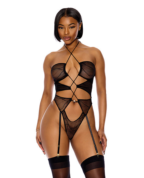Pull My Strings Sheer Mesh Halterneck Forplay INC