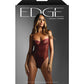 Edge Crotchless Underwire Mesh Teddy w/ Strappy Open Back - Burgundy L/XL Fantasy Lingerie