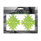 Fantasy UV Reactive Jeweled Pasties - Neon Green O/S Fantasy Lingerie