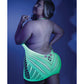 Glow Black Light Net Halter Dress Neon Green QN Fantasy Lingerie
