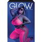 Glow Black Light Cropped Cutout Halter Bodystocking Neon Pink QN Fantasy Lingerie