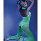 Glow Black Light Crotchless Bodystocking Neon Green O/S Fantasy Lingerie