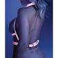 Glow Strapped In Glow in the Dark Harness Top (Pasties Not Included) Light Pink O/S Fantasy Lingerie