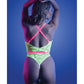 Glow Spotlight Teddy Neon Chartreuse M/L Fantasy Lingerie