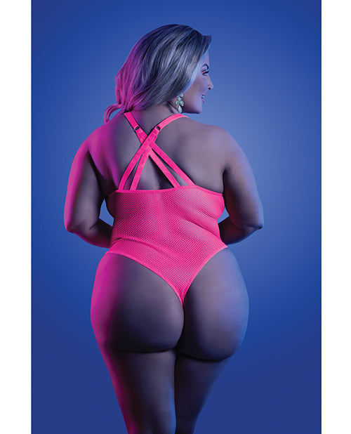 ZGlow Electric Haze Teddy Neon Pink QN Fantasy Lingerie
