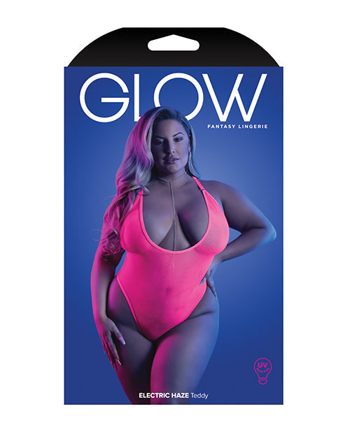 ZGlow Electric Haze Teddy Neon Pink QN Fantasy Lingerie