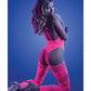 Glow Captivating Halter Bodystocking & G-String Neon Pink O/S Fantasy Lingerie