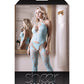 Sheer Fantasy Halter Neck Floral Lace Gartered Bodystocking & Panty Light Blue O/S Fantasy Lingerie