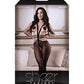 Sheer Fantasy Take Your Time Strappy Suspeder Stocking w/Crotch Opning & Floral Psties Blk O/S Fantasy Lingerie