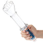 Glas 11" Big Dildo | Fist Double Dildo with Handle Grip | Glass Dildo | Body-Safe Realistic Dildo