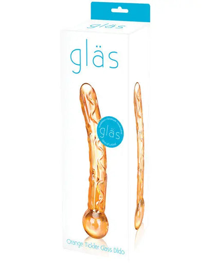 Glas Tickler Glass Dildo | Orange Realistic Dildo | Easy Grip Large Dildo | Big Dildo | Best Dildo Electric Eel INC