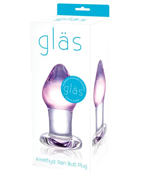 Glas Amethyst Rain Glass Butt Plug Electric Eel INC