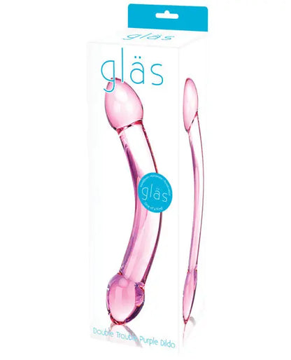 Glas Double Dildo | Trouble Glass Dildo | Purple Realistic Dildo | Clear Big Dildo | Large Dildo Electric Eel INC