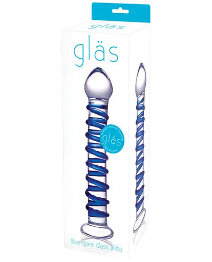 Glas Spiral Glass Dildo | Blue Realistic Dildo | Ridge Large Dildo | Best Dildo | Big Dildo Wand Electric Eel INC