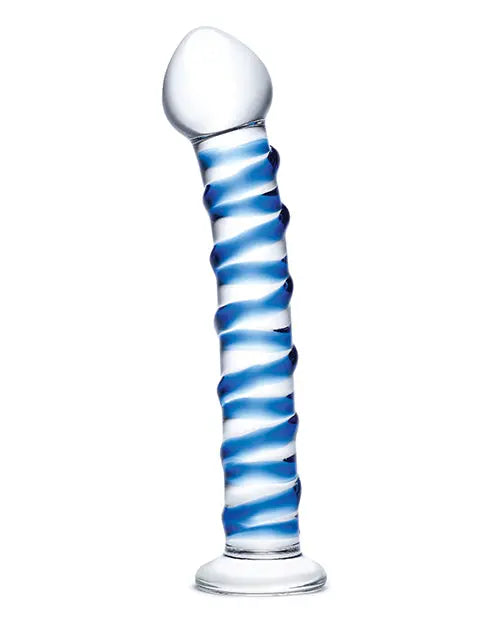 Glas Spiral Glass Dildo | Blue Realistic Dildo | Ridge Large Dildo | Best Dildo | Big Dildo Wand Electric Eel INC