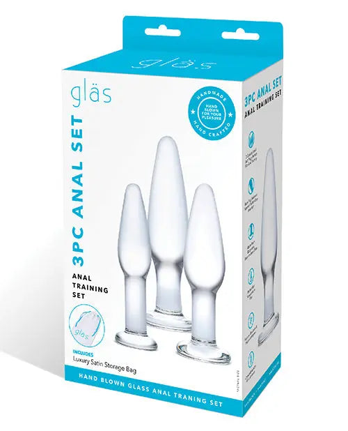 Glas 3 pc Glass Anal Training Kit Electric Eel INC