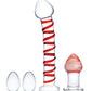Glas 4-Piece Glass Dildo Set | Mr Swirly Glass Kegel Balls | 3.25" Red Butt Plug Electric Eel INC