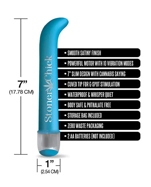 Buzzed 7" G-Spot Vibe  - Stoner Chick Blue Global Novelties LLC
