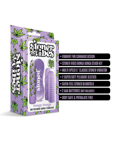 Stoner Vibes Bonga Bunga Stash Kit - Purple Global Novelties LLC