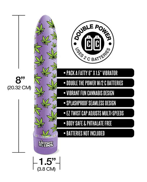 Stoner Vibes Pack A Fatty Multi Speed Vibrator - Purple Haze Global Novelties LLC