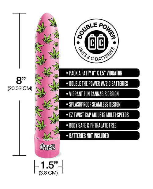 Stoner Vibes Pack A Fatty Multi Speed Vibrator - Pink Kush Global Novelties LLC