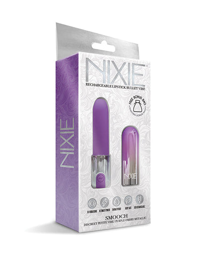 Nixie Smooch Rechargeable Lipstick Vibrator - Purple Ombre Global Novelties LLC
