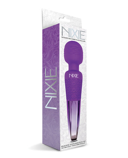 Nixie Rechargeable Wand Massager - Purple Ombre Metallic Global Novelties LLC