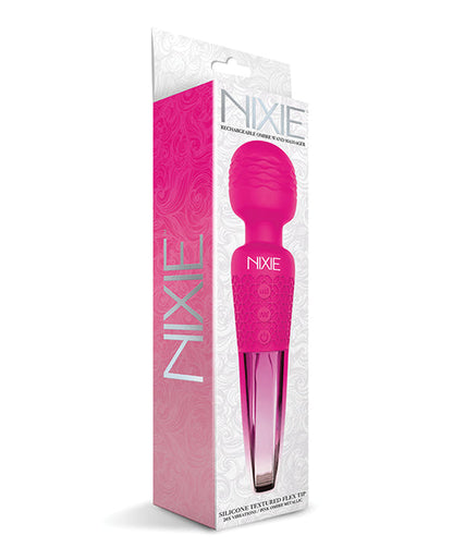 Nixie Rechargeable Wand Massager - Pink Ombre Metallic Global Novelties LLC