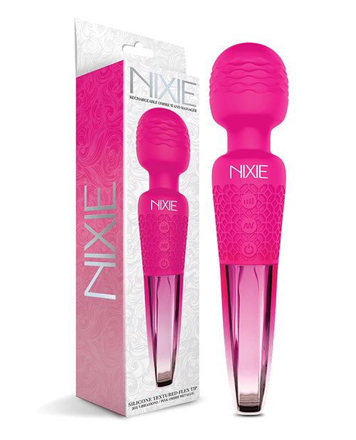 Nixie Rechargeable Wand Massager - Pink Ombre Metallic Global Novelties LLC