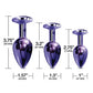 Nixie Metal Butt Plug Trainer Set w/Inlaid Jewel - Purple Metallic Global Novelties LLC