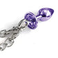Nixie Metal Butt Plug w/Inlaid Jewel & Fur Cuff Set - Purple Metallic Global Novelties LLC