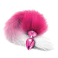 Nixie Metal Butt Plug w/Faux Fur Tail - Pink Metallic Global Novelties LLC
