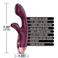 Zola Rechargeable Silicone Dual Massager - Burgundy/Rose Gold Global Novelties LLC