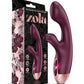 Zola Rechargeable Silicone Dual Massager - Burgundy/Rose Gold Global Novelties LLC