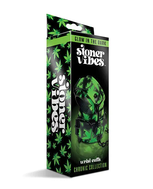 Stoner Vibes Glow in the Dark Wrist Cuffs Global Novelties LLC